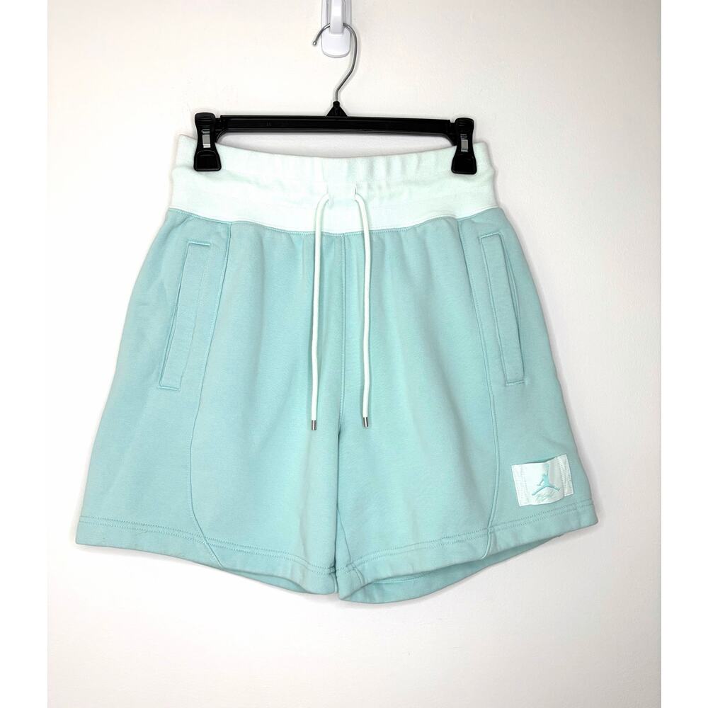 Air Jordan Flight Fleece Shorts Women's Sz S Mint Green Standard Fit Pockets